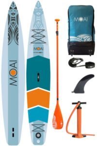 moai race tour mit oranje fiberglass paddel