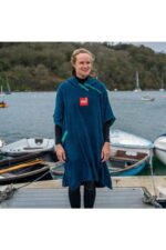 red paddle co original damen luxury towelling robe navy poncho