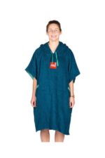 red paddle luxury towelling robe navy damen