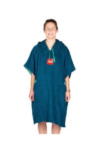 red paddle luxury towelling robe navy damen