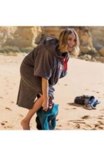 red paddle poncho damen grau